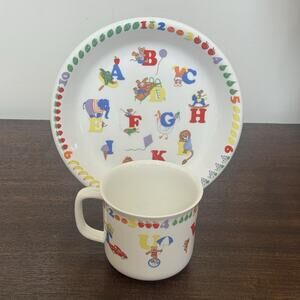 VTG Lenox Teacher’s Pets England Child’s Plate Mug Alphabet Numbers Discontinued